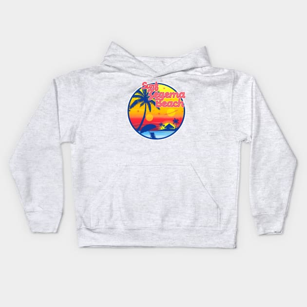 Surf Zegema Beach v2 Kids Hoodie by PopCultureShirts